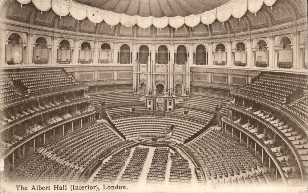 Das Albert Hall (Innen), London — Innenansicht des Auditoriums — Verlag Saltridge & Co. Ltd. - Vorderseite