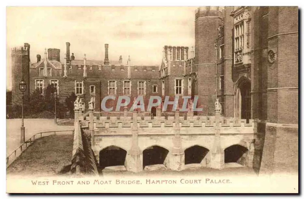 West Front und Moat Bridge, Hampton Court Palace — Die Morland-Serie - Vorderseite