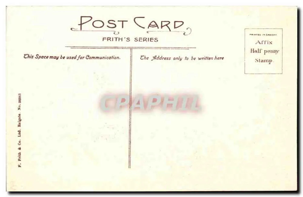 Windsor Castle, Vandyke Room — Innenansicht — Frith's Series, Nr. 36041 - Rückseite