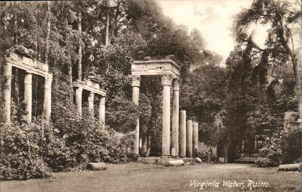 Virginia Water, Ruinen — Frith's Series — P. Frith & Co. Ltd, Kelgate, N. 35445 - Vorderseite