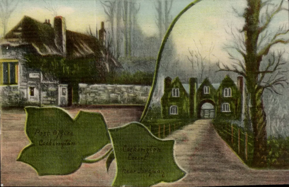 Cockington — Post Office und Cockington Court in der Nähe von Torquay — The Milton Post Card - Vorderseite