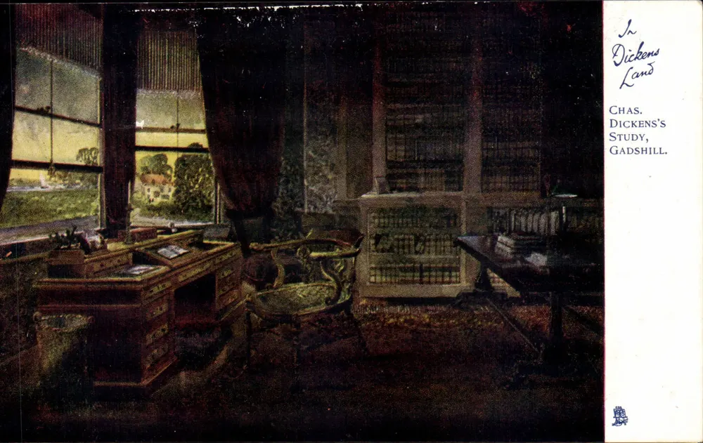 Chas. Dickens's Study, Gadshill — DICKENS LAND — Raphael Tuck & Sons - Vorderseite