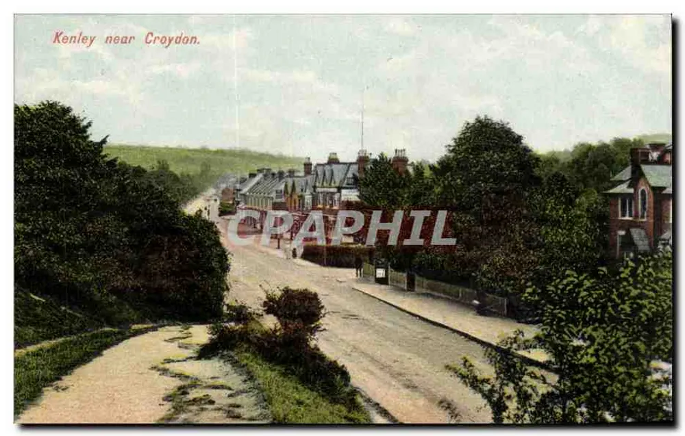 Kenley near Croydon — Straßensicht mit Häusern und Bäumen — B. & C. Chrono Series - Vorderseite