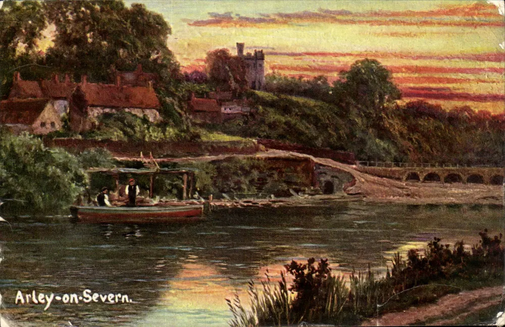 Arley-on-Severn — Sonnenuntergang über den Fluss — S. Mildeheimer & Co. Ltd. (Serie FAC-SIMILE) - Vorderseite