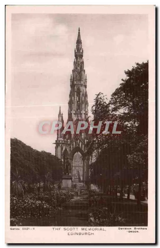 Thf Scott Memorial, Edinburgh — Davidson Brothers, London, Serie 5021-4 - Vorderseite