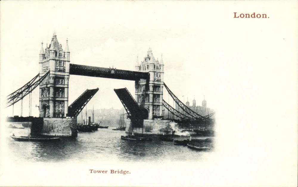 Tower Bridge — London — Antike Ansichtskarte - Vorderseite