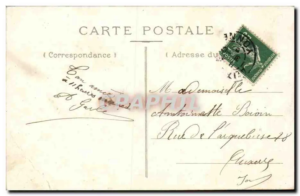 Ano Feliz — Carta postal decorativa — editor não visível - Verso
