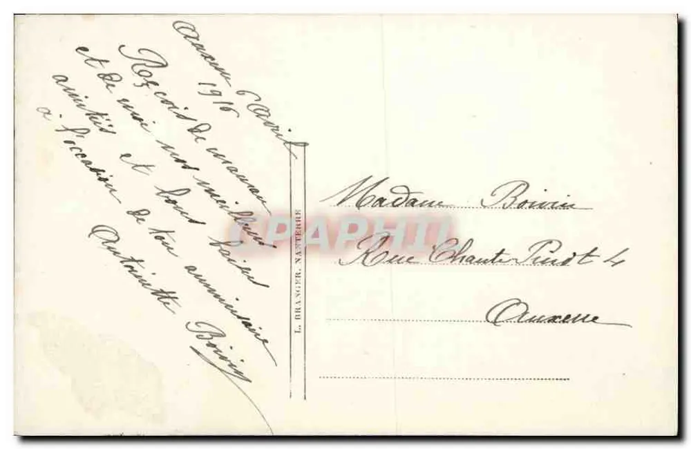 Blumenstrauß aus Rosen und Lilien — Verlag L. Branger, Nr. 3570 - Rückseite