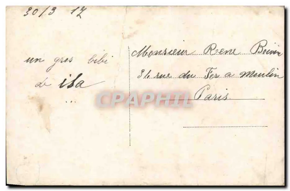 Blütenstrauß aus Rosen und Fisch — 1. April — Furia 1837/4 - Rückseite