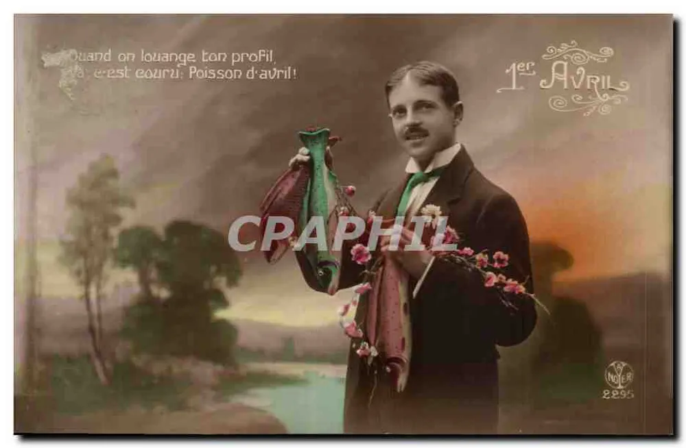 Poisson d'avril — 1er Avril — A. Noyer, n° 2295 - Recto