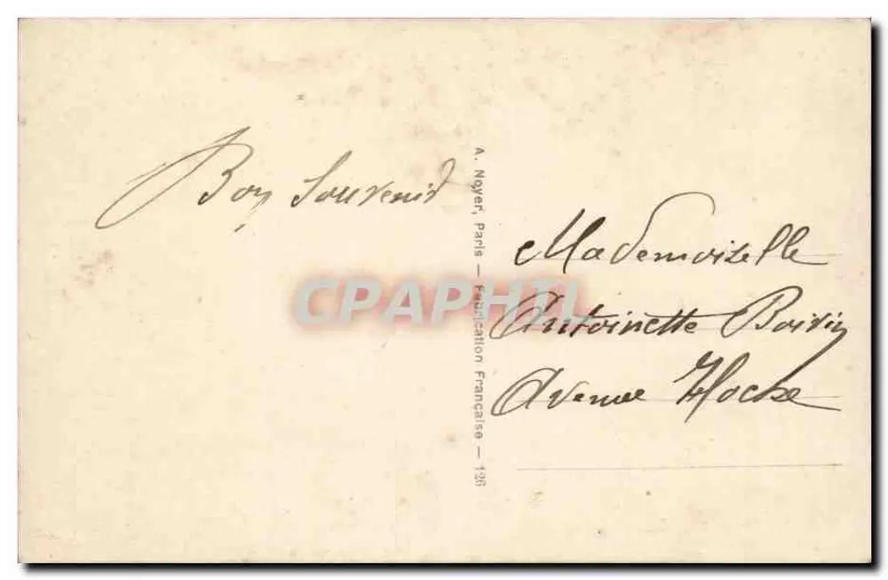 Poisson d'avril — 1er Avril — A. Noyer, n° 2295 - Verso