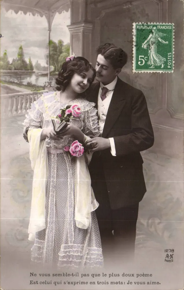 Liebespaar — Balkonszene — Verleger A.N. Nr. 1278 - Vorderseite