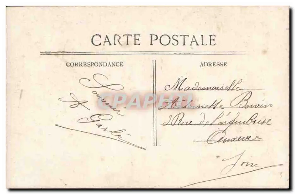 Frau mit Blumenkorb — 'Neureuse Année' — Parron P. 593 - Rückseite