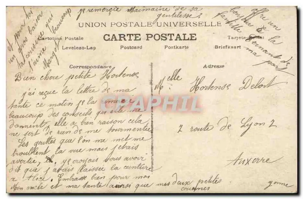 Junge Frau mit Rosenstrauß — A.N. Paris, Nr. 889 - Rückseite
