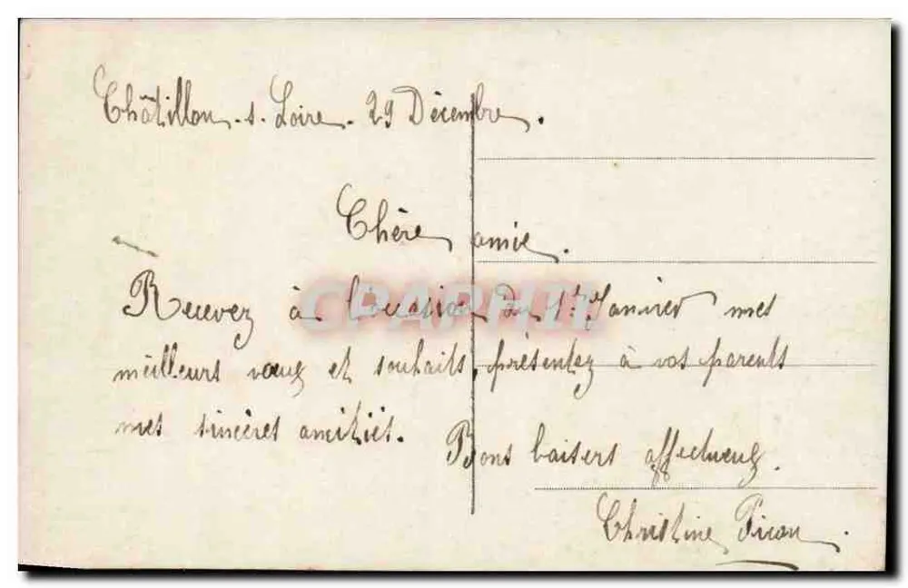 Frau in einem Rüschenkleid — Rosen — H. H. n° 1003 - Rückseite