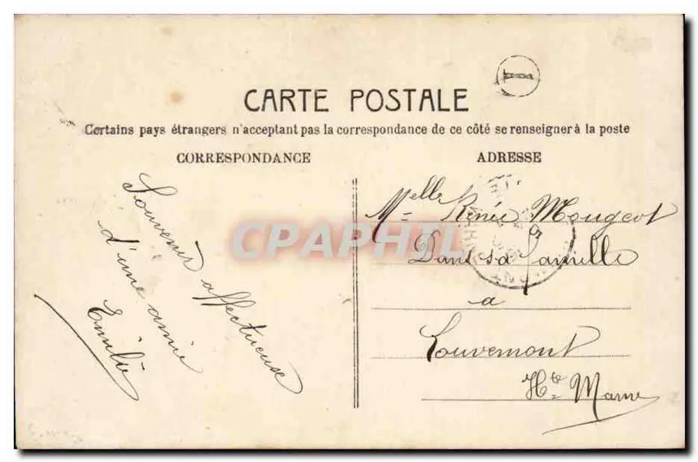 Ich denke an dich — M.F. Paris, Nr. 583 - Rückseite