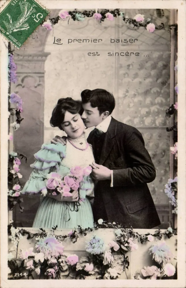 O Primeiro Beijo — O primeiro beijo é sincero... — JAK Paris n°2144 - Frente