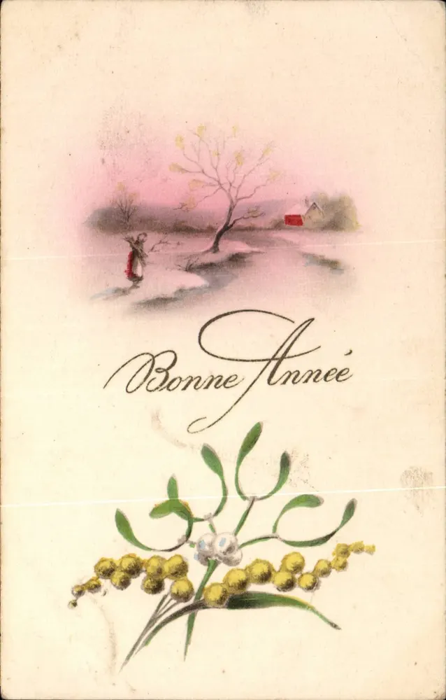 Winterlandschaft — Frohe Weihnachten — Fabr. Française n°558 - Vorderseite