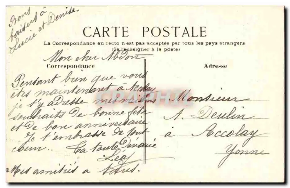 Violette — ländlicher Landschaft — Postkarte - Rückseite