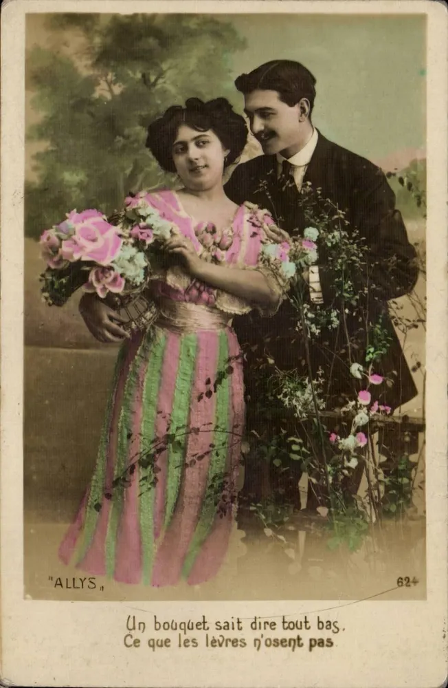 Ein Blumenstrauß weiß, leise zu sprechen — Was die Lippen nicht wagen — "ALLYYS" n°624 - Vorderseite