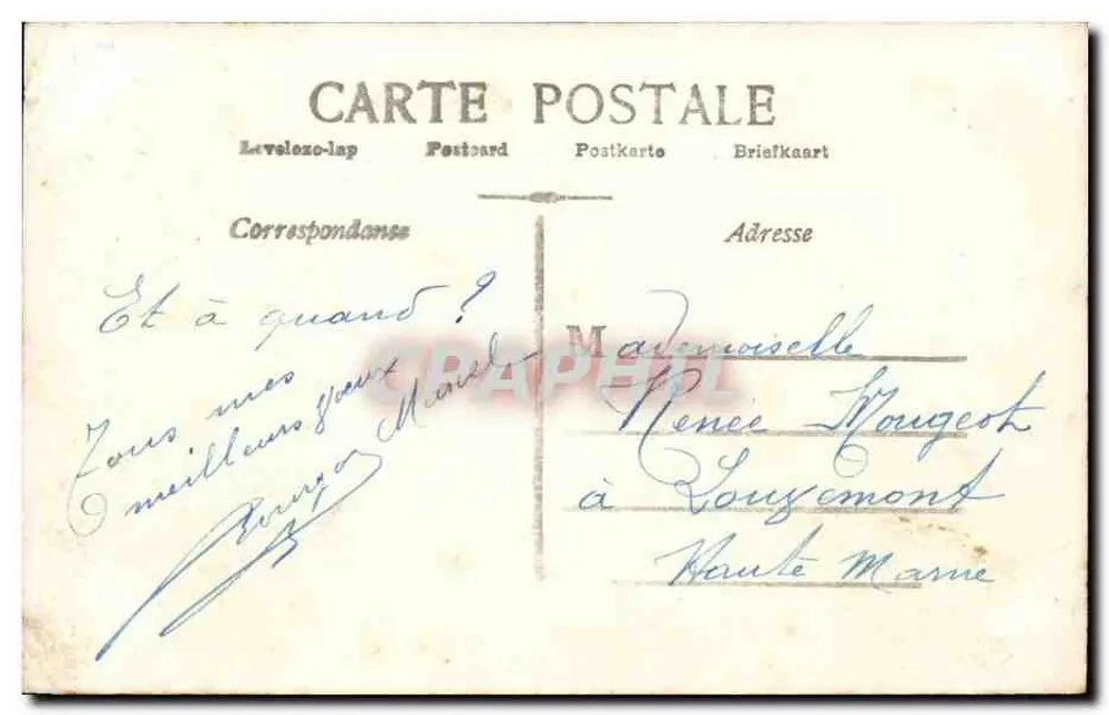 Porträt eines Mannes — Frohe Neujahr — J.E. Paris, Nr. 215 - Rückseite