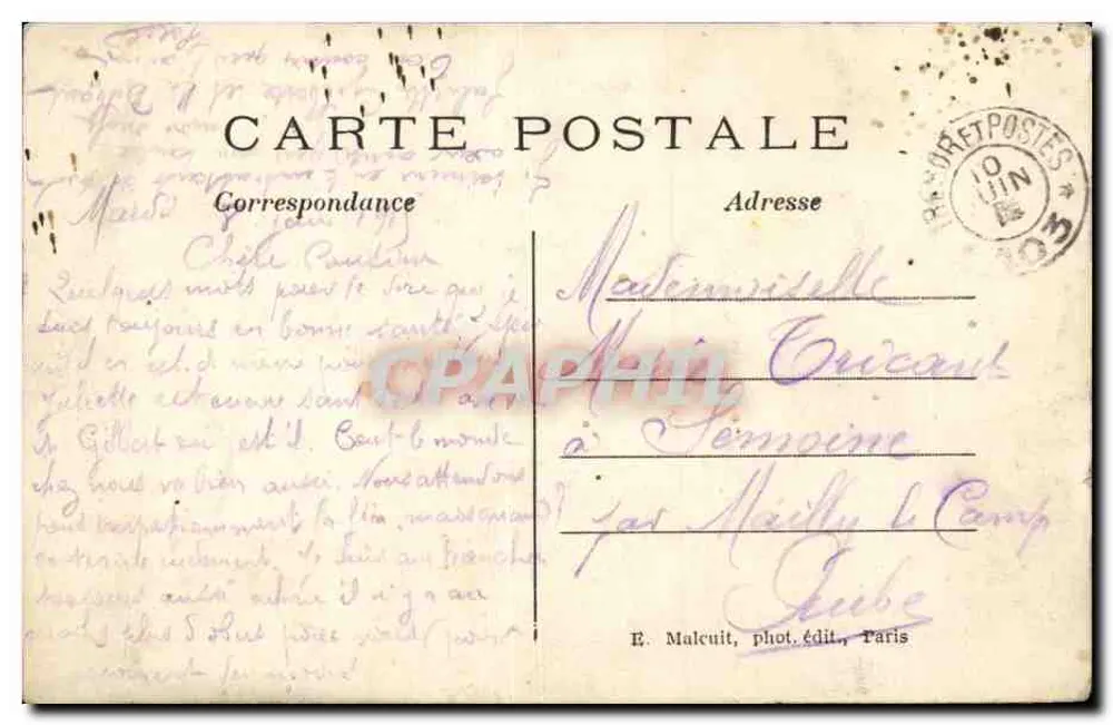 Le Perreux – Avenue de Rosny — E. M. (Verleger) - Rückseite