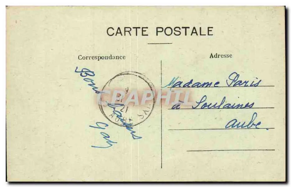 Le Perreux — Ein pittoreskes Motiv im Parc du Perreux — C. M. Nr. 54 - Rückseite