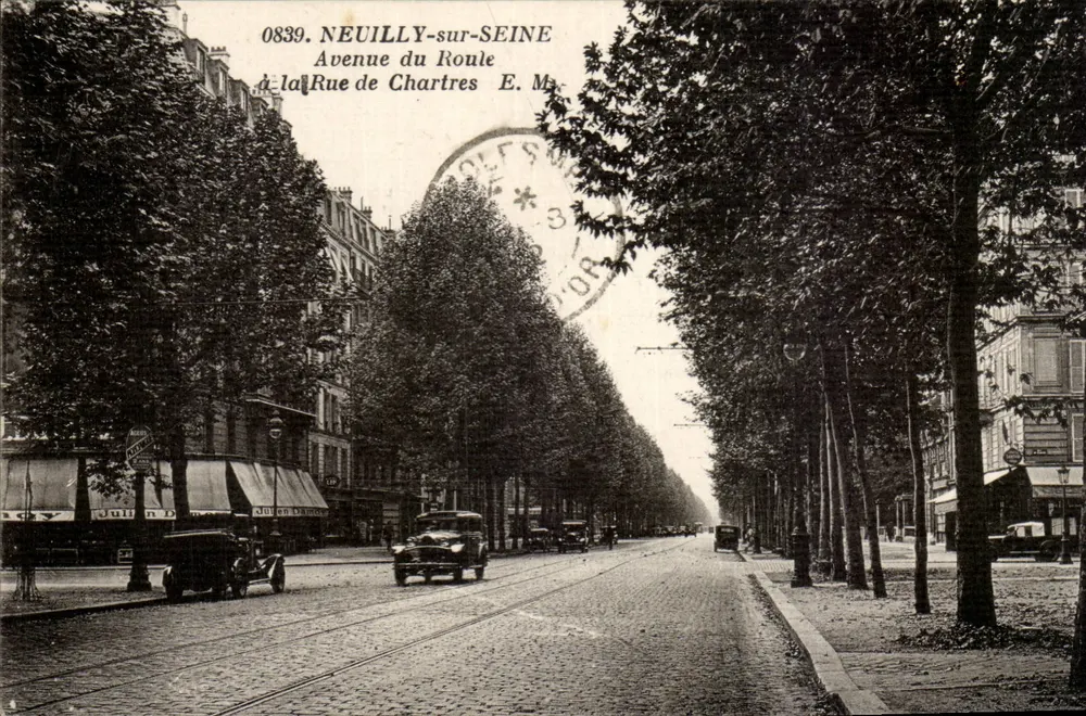 Neuilly-sur-Seine — Avenue du Roule bis Rue de Chartres — Verlag E. M. (Nr. 0839) - Vorderseite