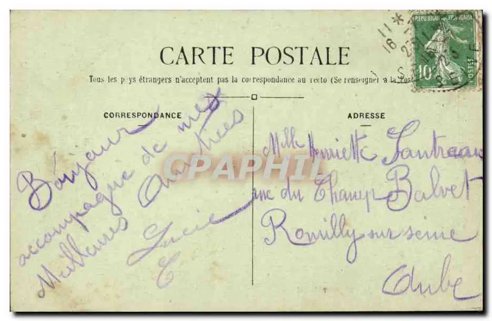 Rueil - A Estação — editor Ossart, n° 100 - Verso