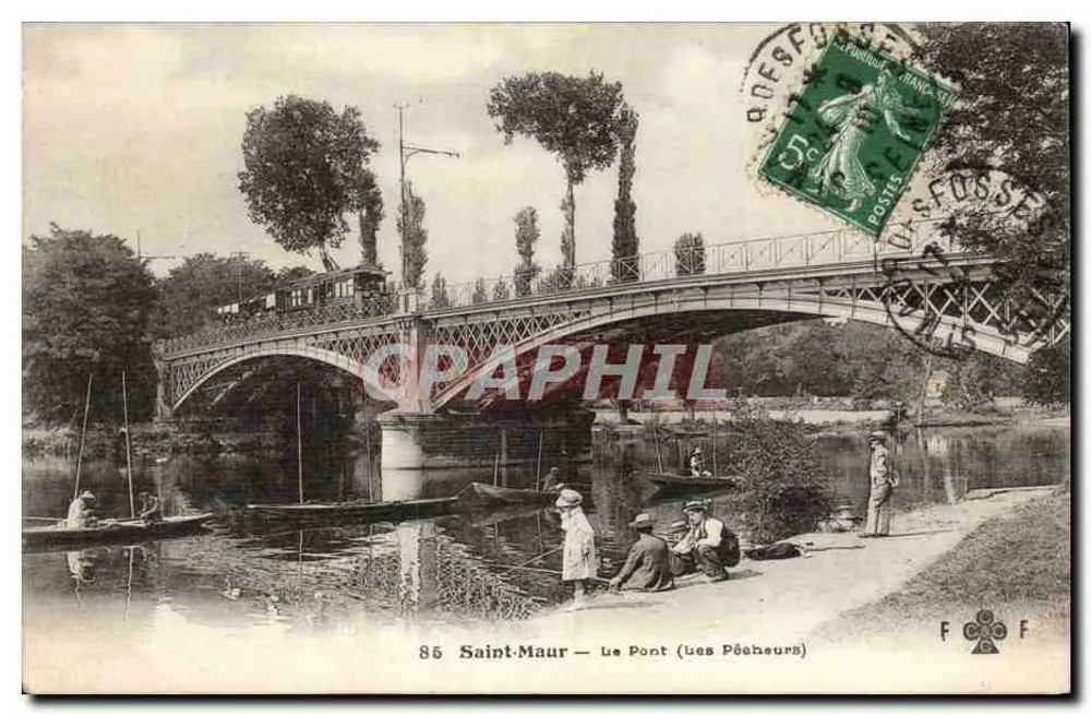 Saint-Maur — O Ponte (Os Pescadores) — Editor F. F. (n° 85) - Frente