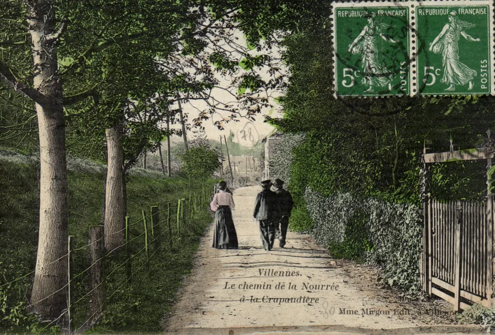 Villennes — Der Weg der Nourrée zur Crapaudière — Mme Magon Verlag in Villennes - Vorderseite