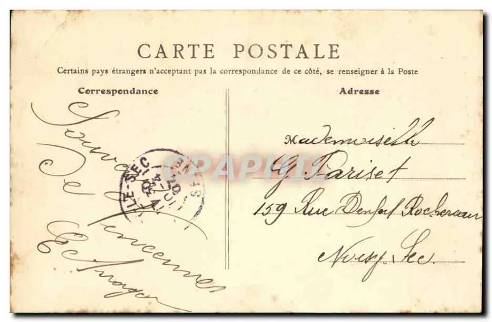 Vincennes - O Obelisco (Parque de Vincennes) — B. F., Paris, n°22 - Verso