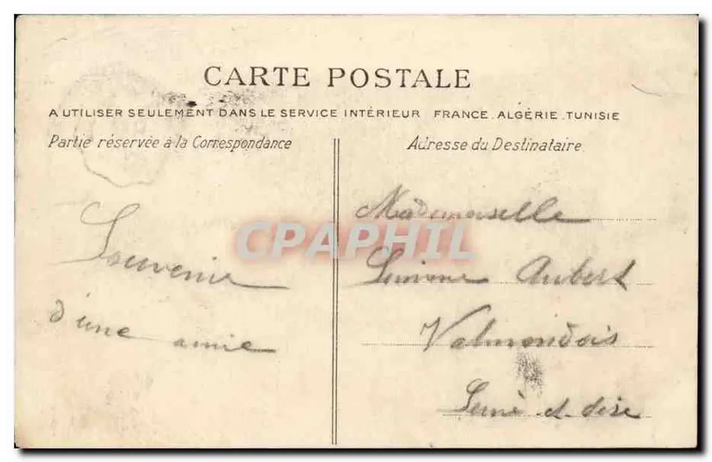 Beaumont (S.-et-O.) — Das Hotel des quatre fils Aymon — Die C.P.A. - Rückseite
