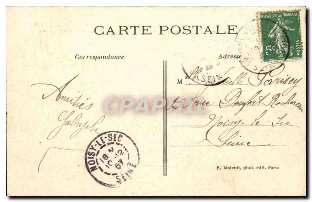Die Ufer der Marne — Champigny bis Lavarenne — E.M. n°129 - Rückseite