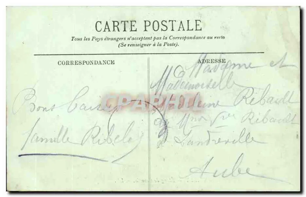 Castelo de Chantilly — Lago de Comelle — LL. - Verso
