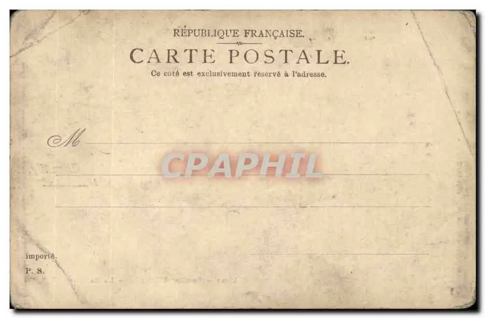 Castelo de Chantilly — Escada de Honra — A Rampa — Editor P. S. & D. — N° 346 - Verso
