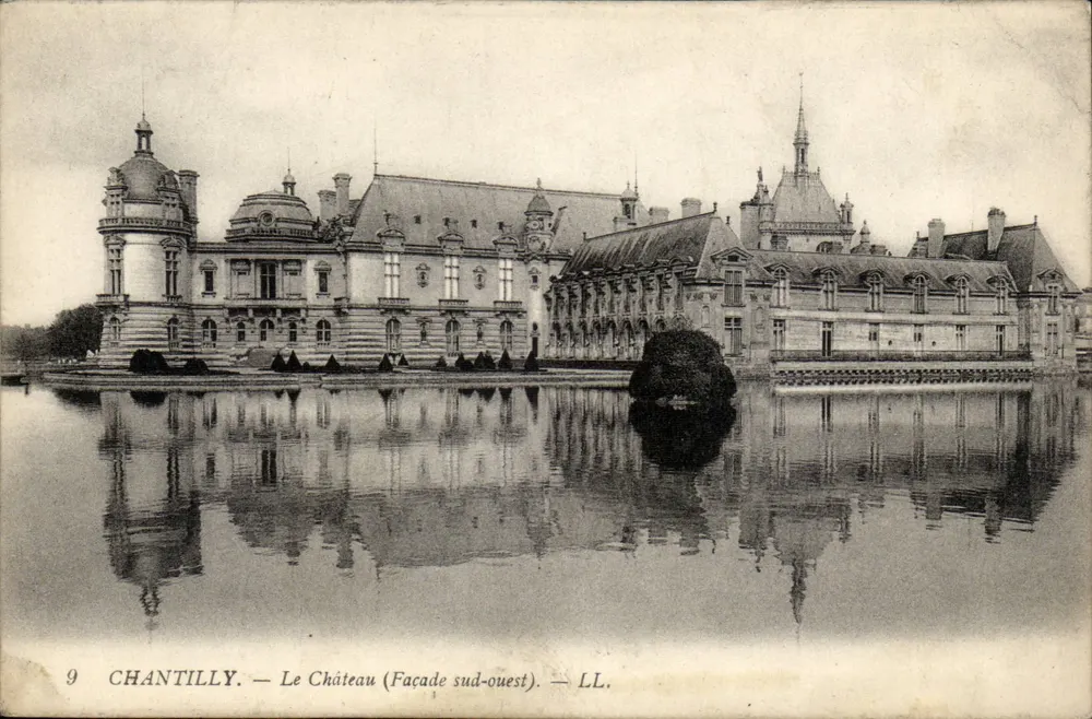 Chantilly — O Castelo (Fachada sudoeste) — LL. - Frente