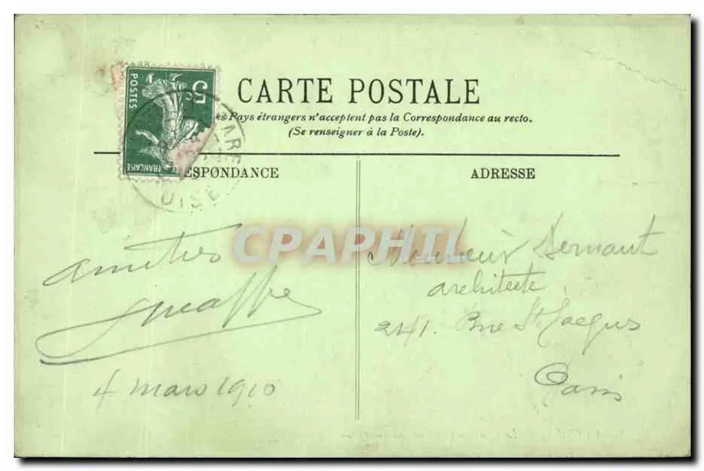 Chantilly — O Castelo (Fachada sudoeste) — LL. - Verso