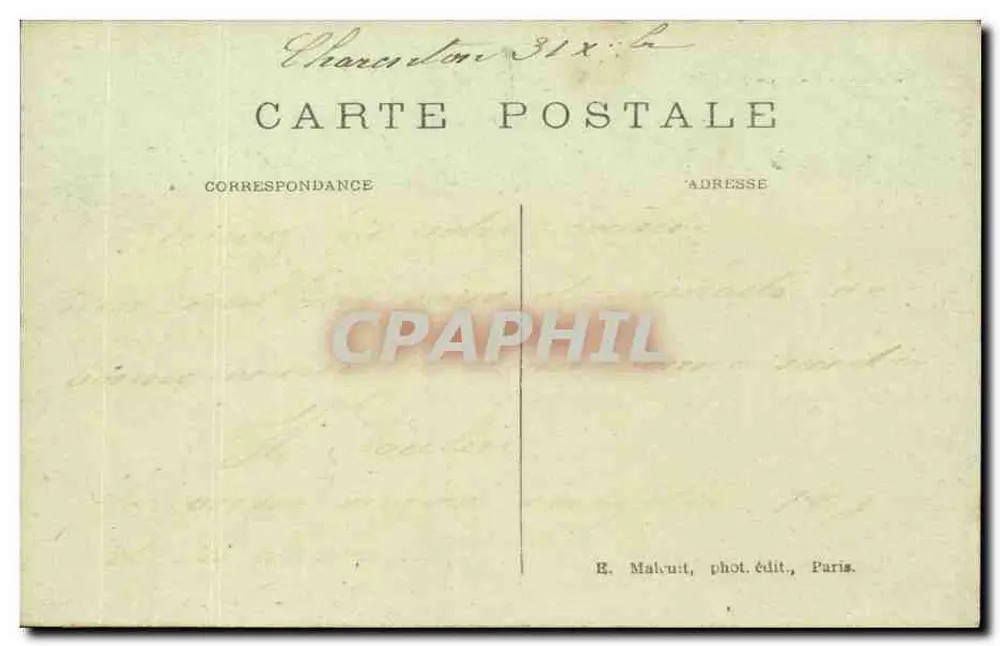 Charenton — Der Eingang ins Land durch die Porte de Paris — E. M. n°418 - Rückseite