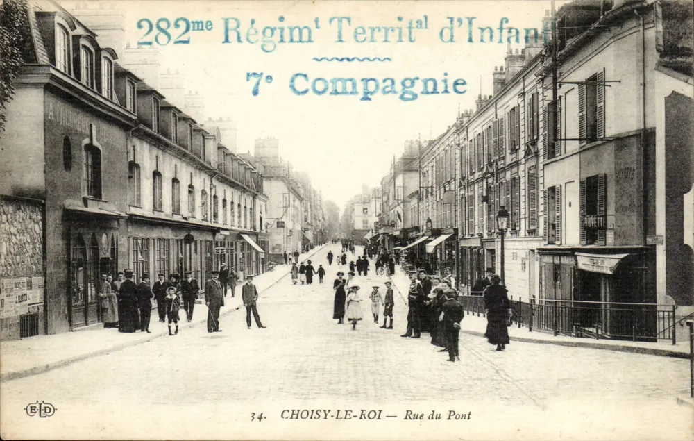 Choisy-le-Roi — Rue du Pont — 282. Territorial-Infanterieregiment, 7. Kompanie - Vorderseite