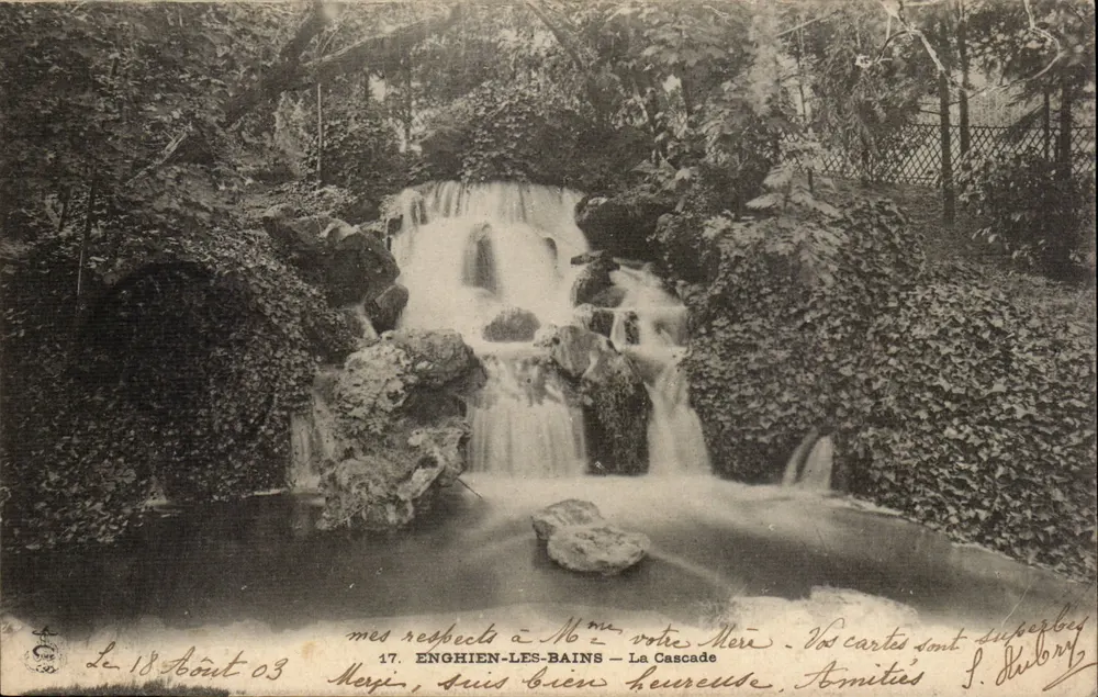 Enghien-les-Bains — A Cascata — S. Dubory - Frente