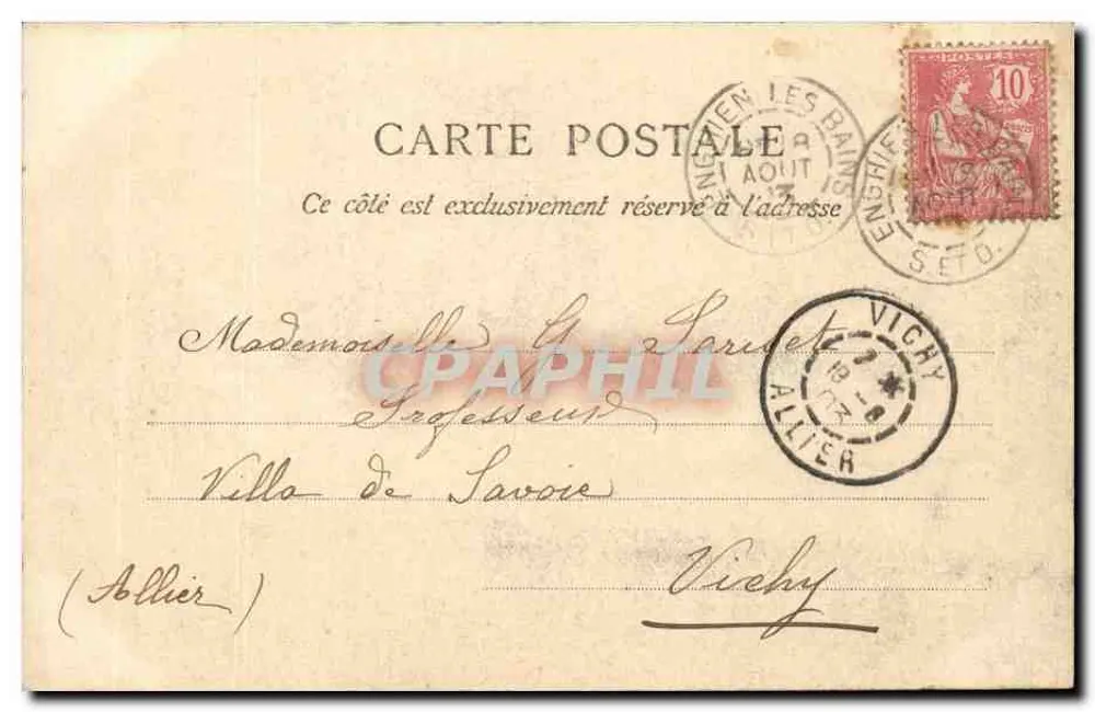 Enghien-les-Bains — A Cascata — S. Dubory - Verso