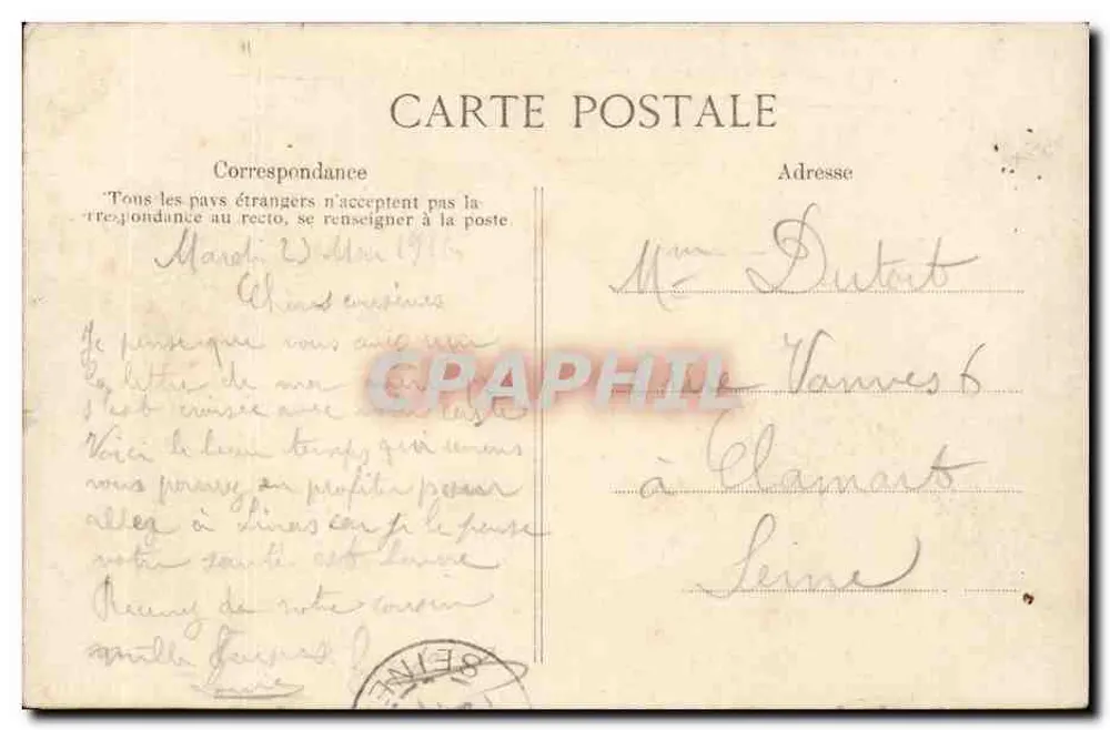 Fontenay-sous-Bois — Rue des Clos d'Orléans — Verlag B.D. - Rückseite