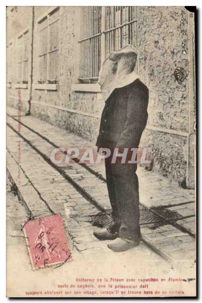 Gefangener in Uniform — Gefängnisuniform mit Leinenkappe — Foto Chaisey-Ne-Roll - Vorderseite