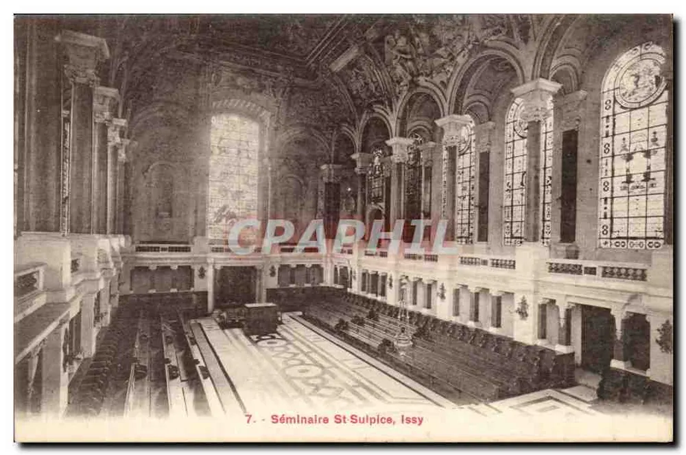 Seminario di San Sulpizio, Issy — Interno della cappella — Editore: André Brunet & Berger, Parigi - Recto