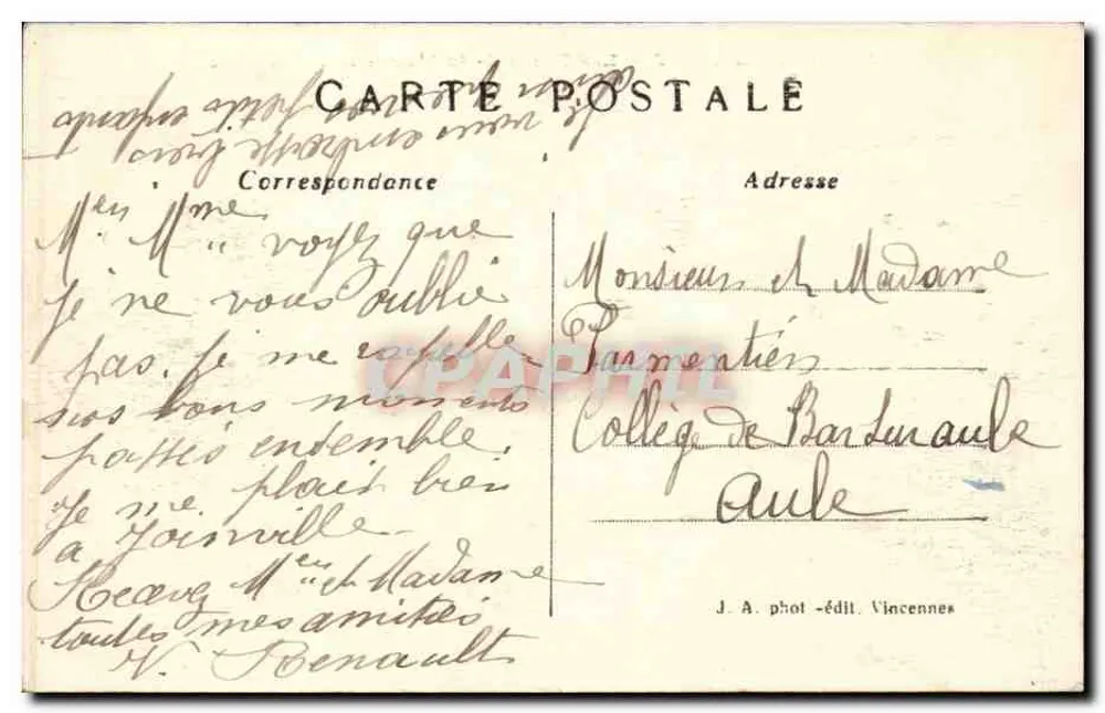 Joinville-le-Pont — Die Ufer der Marne und Ille — J.A. Photo-Verlag Vincennes n°966 - Rückseite