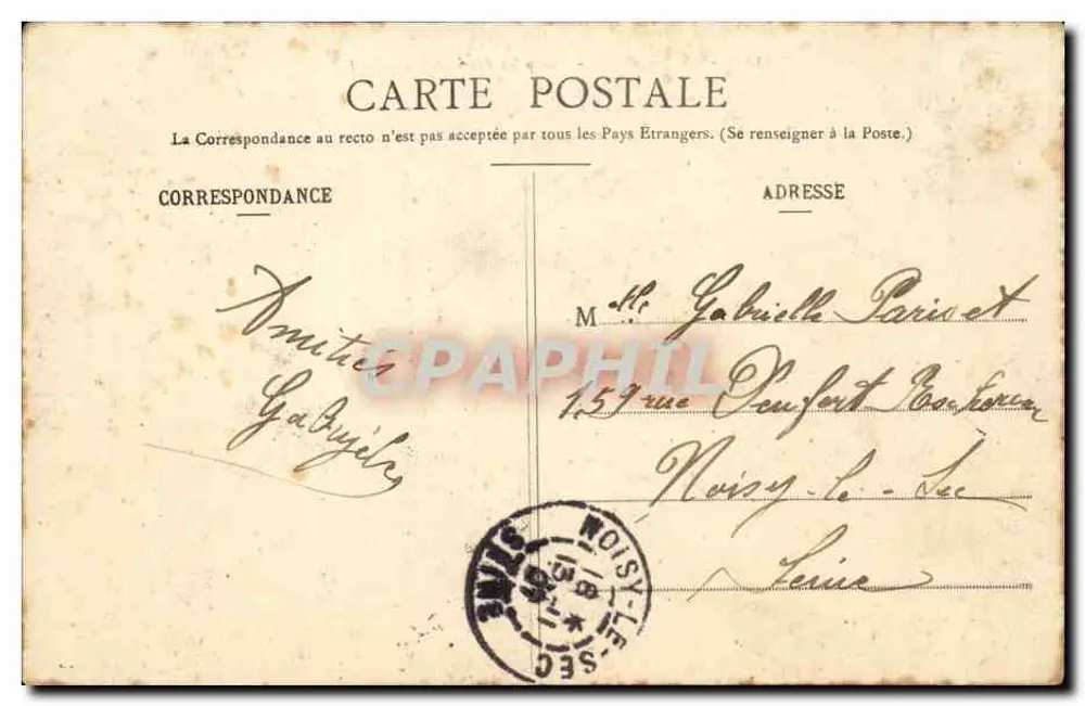 La Varenne - Ansicht vom Côteaux - G. L. - n° 1340 - Rückseite