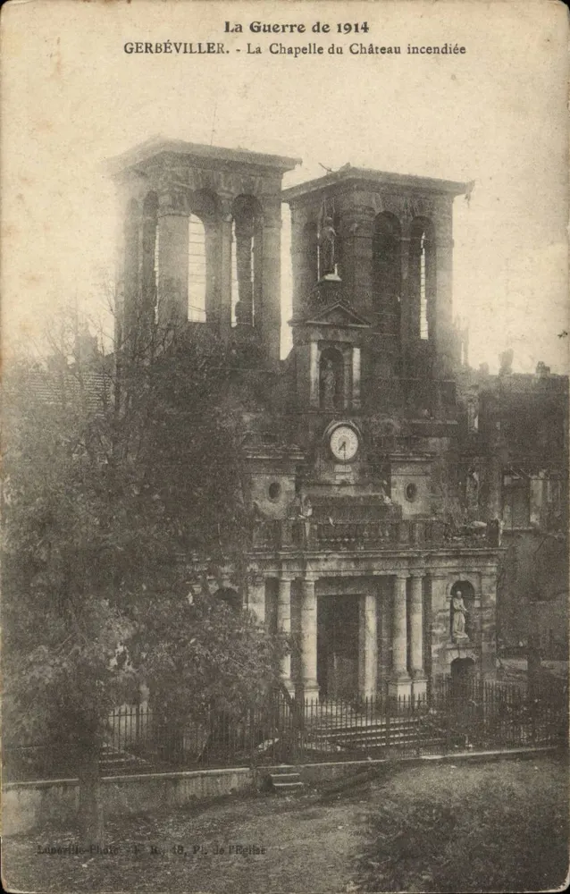 Gerbéviller - Die verbrannte Kapelle des Schlosses — Luperelle-Plaisir, Nr. 18, P. Le Pégilier - Vorderseite