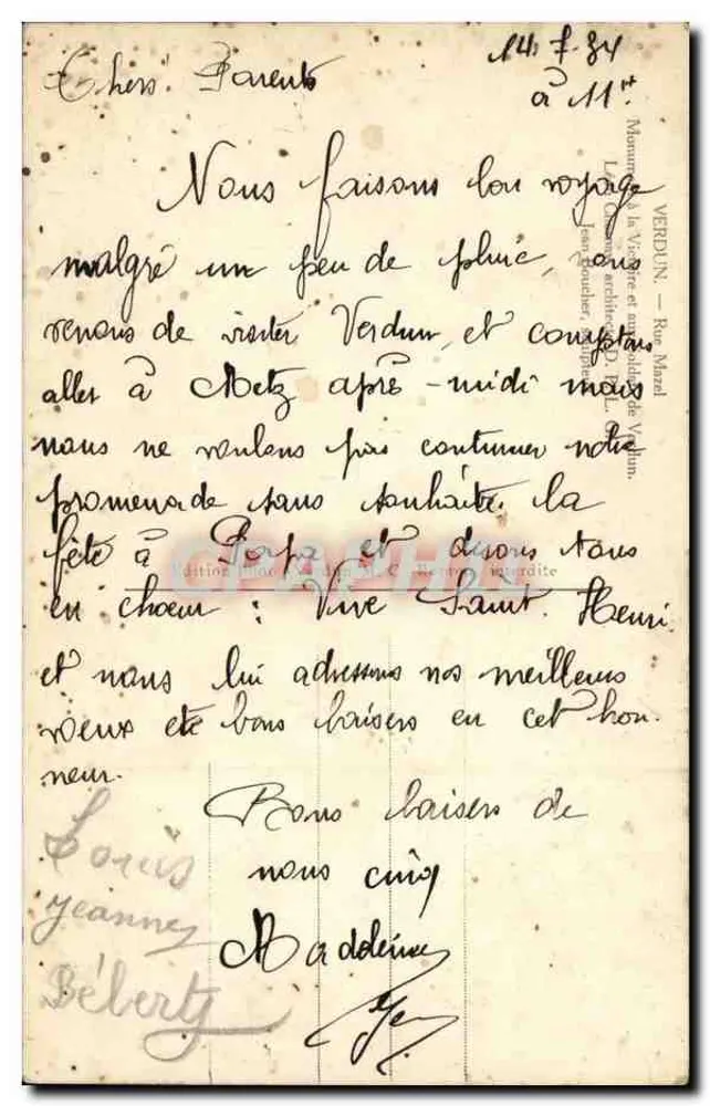 Verdun - Monumento às Vitórias, Rue Mazel — editor MC - Verso
