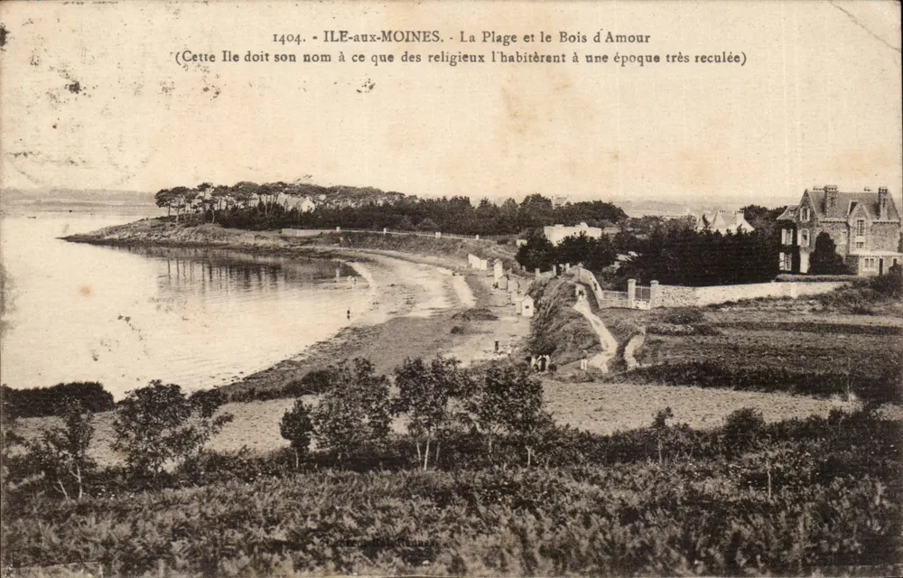 ÎLE-AUX-MOINES - Die Strandpromenade und der Bois d'Amour — anonymer Verlag, Nr. 1404 - Vorderseite